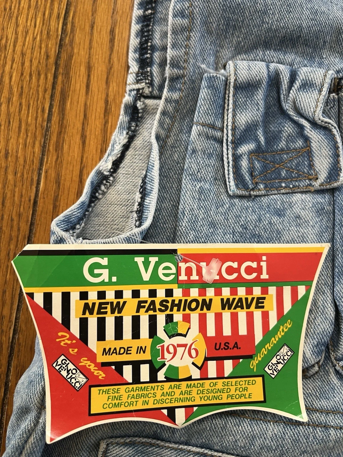 VTG Gino G. Venucci Denim Hooded Vest Zip-Up Urban See Pics Measurements (0331-x image 3