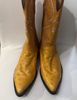 EL GENERAL Boots  genuine  Ostrich Skin Exotic Size # 9 1/2