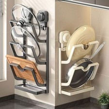 Punch-Free Pot Lid Storage Rack Pan Cover Storage Holder  for Kitchen
