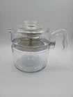 Pyrex Glass Stove Top Percolator 6-Cup Flameware 7756-B Vintage Coffee Pot
