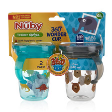 Tritan No Spill 2 Handle 360 Degree Printed Wonder Cup, Boys