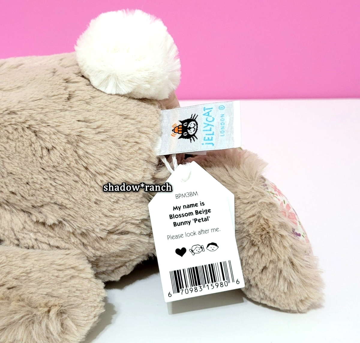  Blossom Beige Bunny 'Petal' 兎 Bashful Beige Bunny 'Petal' - Official Jellycat