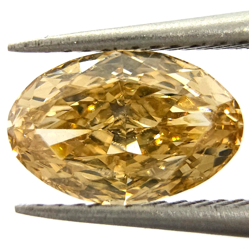 1.21 Carat Fancy Brown Yellow VVS2 Diamond GIA Natural Color Oval - Image 3 of 4