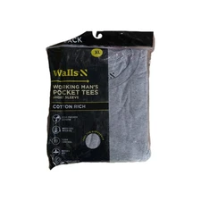 NEW Walls Short Sleeve Working Mans Pocket Tees ~ 2 Pack Gray ~ Roomy Mens XL