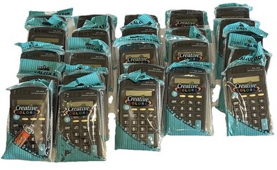 Lot (24) Creative Colors KK-402 Pocket Calculators New