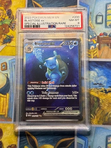 Blastoise ex 200/165 PSA 8 Special Illustration Pokemon 151 Scarlet & Violet TCG