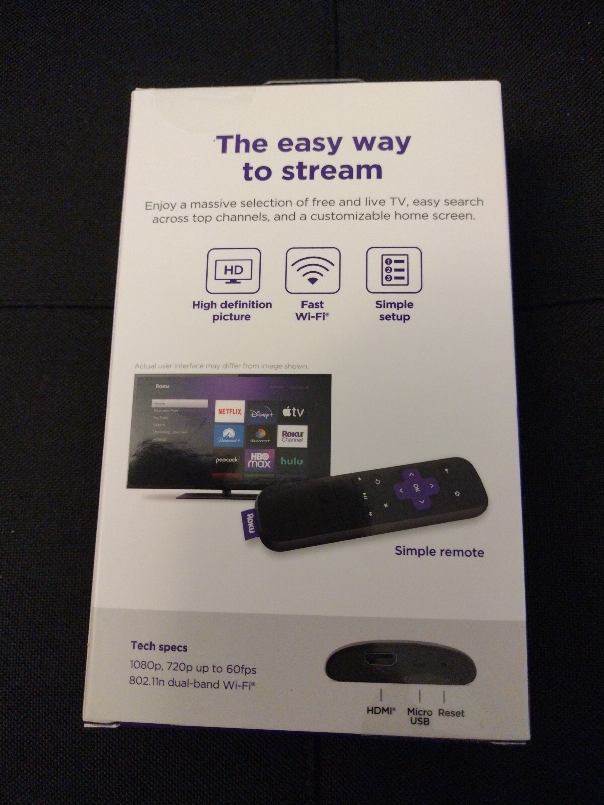 Roku Express HD Streaming Media Player With Remote 3930RW 829610004914