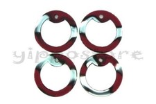 4 Red Camo Silicone Military Army Dog Tag Silencers Rubber Silencer