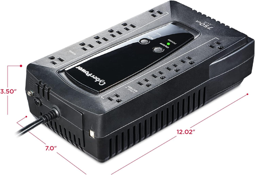 AVRG750U AVR UPS System, 750VA/450W, 12 Outlets, Compact - 第 4/7 張圖片