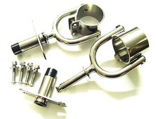 PAAR Ruderdollen Edelstahl Ruderboot Angelboot EINLASSHALTERUNG Paddel Halter UO