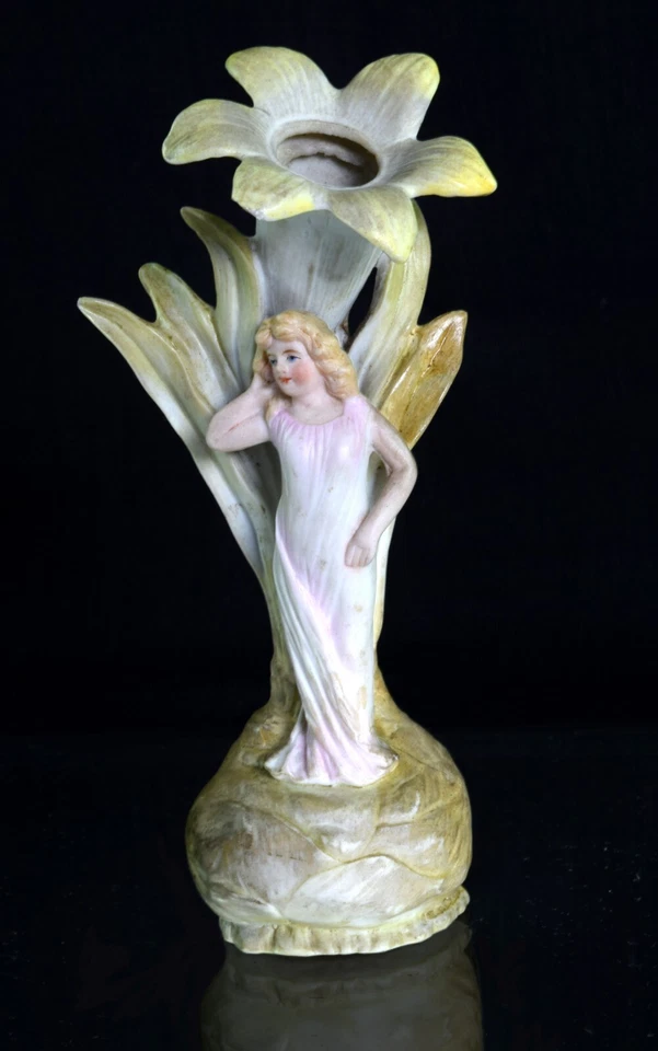 Antik Dekorativ Porzellan Puppe Blumentopf Selten Sammlerstück Showpiece. i59-19 - Bild 1 von 4