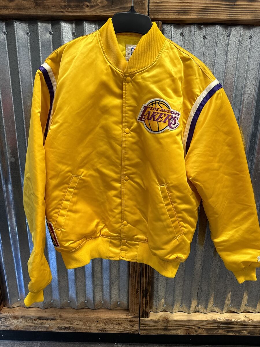 Vintage Starter NBA Los Angeles Lakers Satin Jacket Yellow Vintage Starter NBA Los Angeles Lakers Satin Jacket Yellow