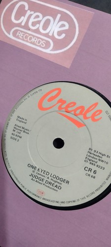 JUDGE DREAD – Hello Baby/One Eyed - Creole CR 6 - 1981 Reggae / Ska -EXCELLENT - Foto 2 di 2