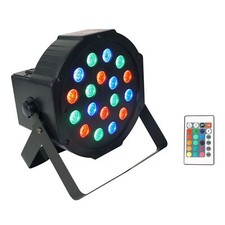 Rockville Battery PAR 50 Black Rechargeable LED DMX Up-Light w/Remote, 18 LED...