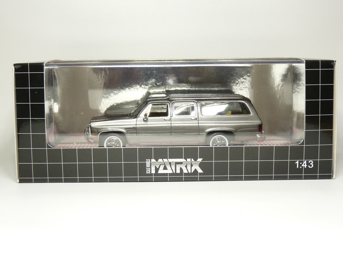 Miniature Chevrolet Suburban 1981 Grise Matrix 1/43 - Modèle Neuf, échelle Collection