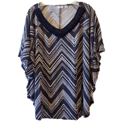 navy batwing top