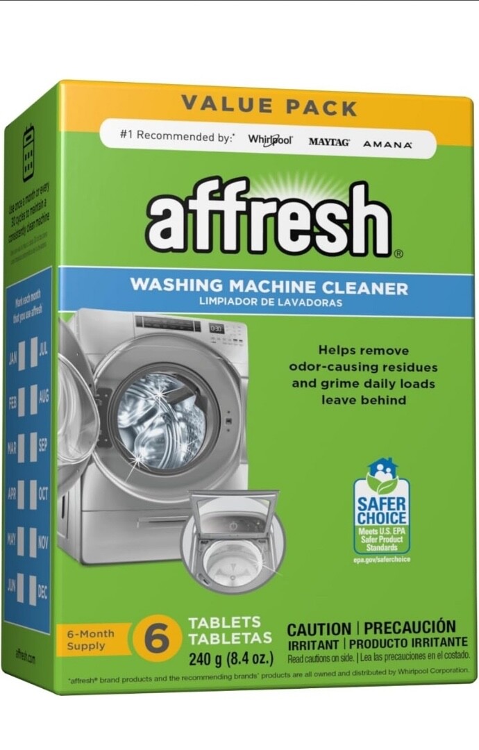 Affresh Washing Machine Cleaner for Front and Top Load Washers with 6 Tablets