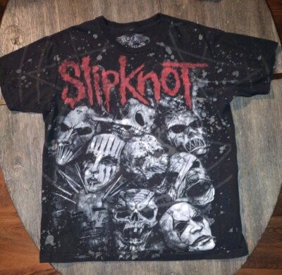 Y2K 2008 Slipknot Shirt Heavy Metal Band Full Printed Men's Tee