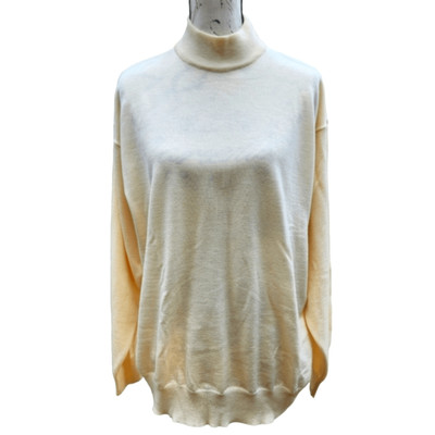 NEW Versace Classic V2 Collection Made in Italy Cream Turtleneck Sweater Large