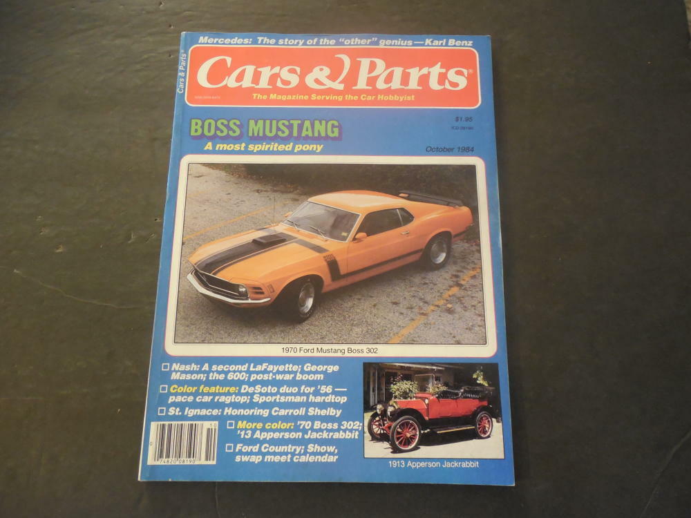 Oct 1984 Boss Mustang 302 & 1913 Apperson Jackrabbit Cars & Parts ID:35286