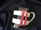 KATE SPADE LENOX red letter day LETTER D mug WICKFORD never used NEW black white — photo 6