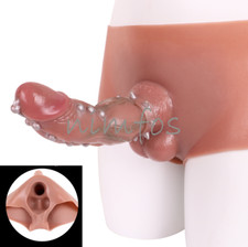 Realistic Penis Sleeve Pants Soft Liquid Silicone Hollow Dildo Pants Wearable