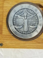 1 oz. 999 Fine Silver  Zodiac  Libra - In a Solid Wood Box 