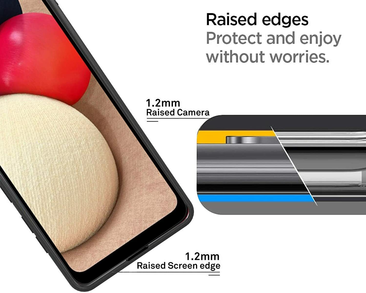 Cover per Samsung Galaxy A02s in Silicone Custodia Protezione Pellicola di Vetro foto 6