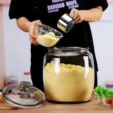 Large Cookie Glass Jar with Lid & Big Opening Food Storage Canister 2.5 Gallon