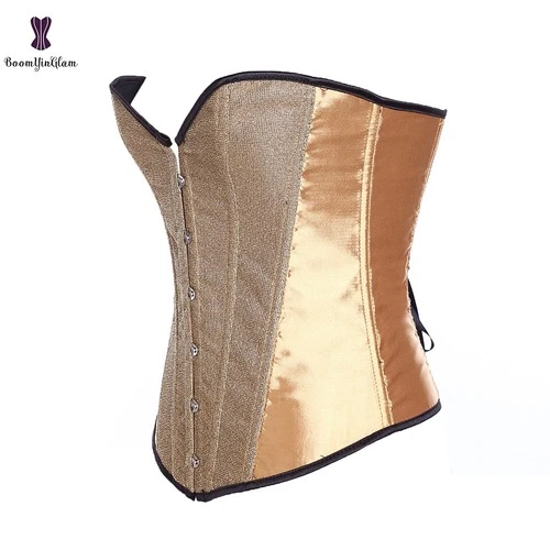 Corsé dorado para mujer lentejuelas sobre busto bustier showgirl disfraces corsé tanga Foto 3 de 4