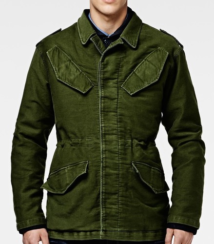 G-star Chaqueta de aviador Blazer Brillante Verde oscuro militar-Talle Xl  -82153 b-39-3163 | eBay