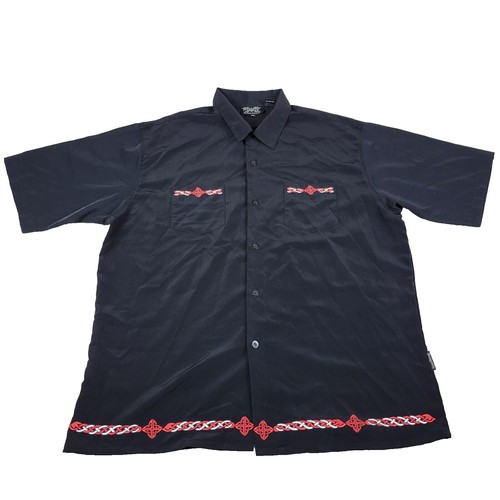 led zeppelin dress shirt Vintage LED ZEPPELIN Dragonfly Button Dress Shirt Sz 2XL JIMMY PAGE ROBERT PLANT