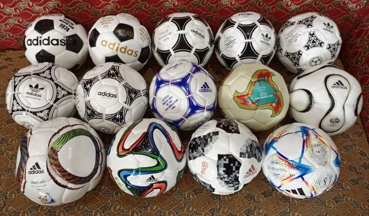 Adidas historical mini ball 14 pcs set 1970 to 2022 FIFA world cup