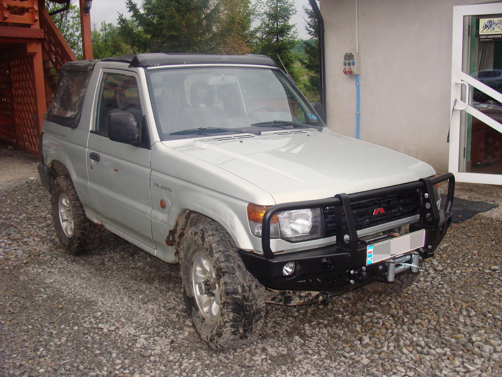 Mitsubishi Pajero Shogun Mk2 II 19912000 FRONT STEEL BUMPER WINCH OFF