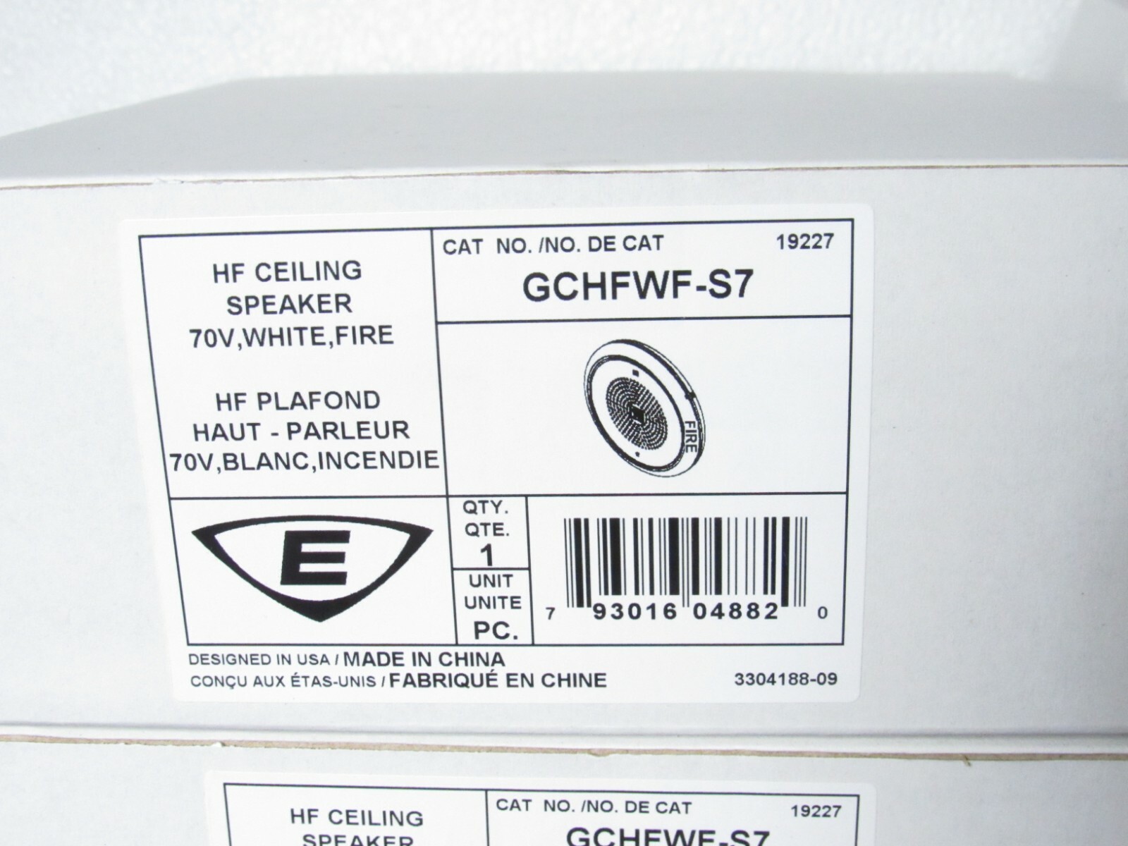 Edwards EST GCHFWF-S7 High Fidelity 70V Fire Rated Speaker CTOKT-image
