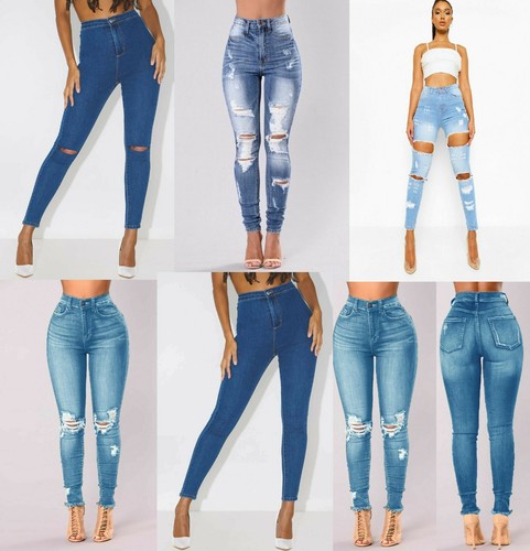 NEW WOMEN HIGH WAIST SKINNY JEANS 
