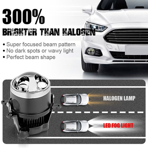 3.0" Bi LED Fog Light Projector Lens Hyperboloid Hi/Lo Beam Retrofit 80W 50000LM - Picture 4 of 12