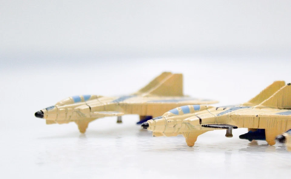 Set of 3 Vintage Kenner Mega Force KPT Airforce Fighter Cast Iron Jet Toys - Image 3 of 4