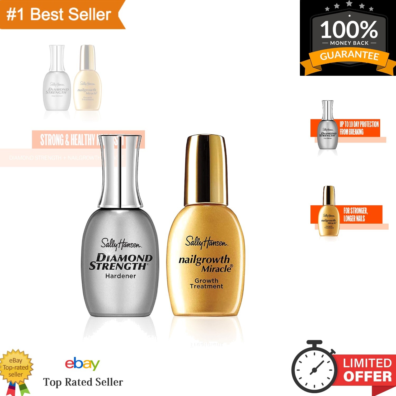 Nail Hardener & Growth Serum Professional Strength Ends Cracking