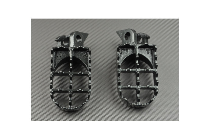 Repose-pieds KAWASAKI KX 250 2000-01 en acier anti-boue pour éviter les glisses