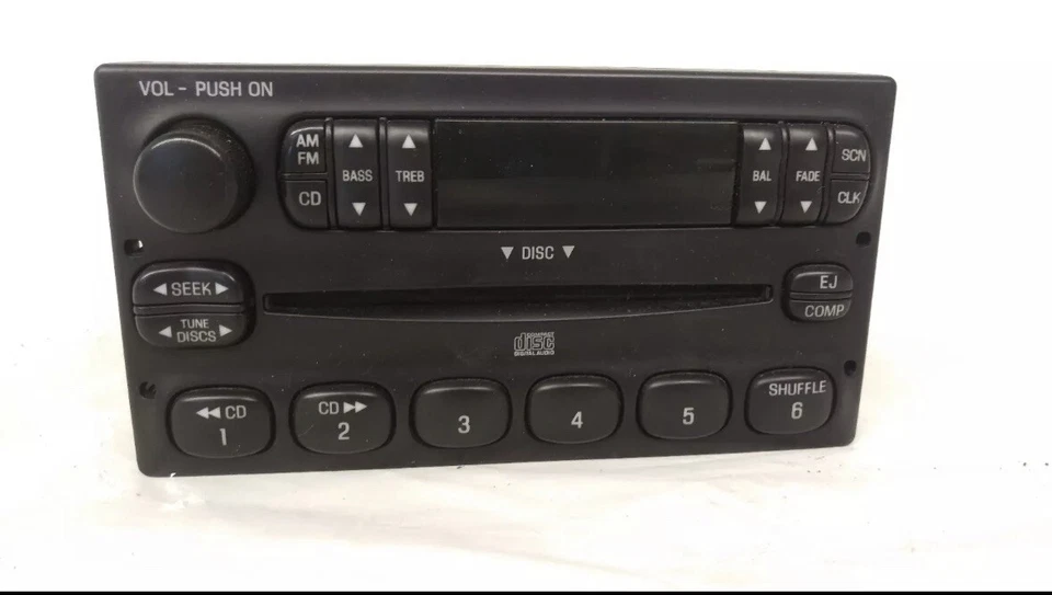 Ford 1998-2008 OEM reproductor de CD único radio AM/FM Escape Ranger F150 F250 probado Foto 3 de 3