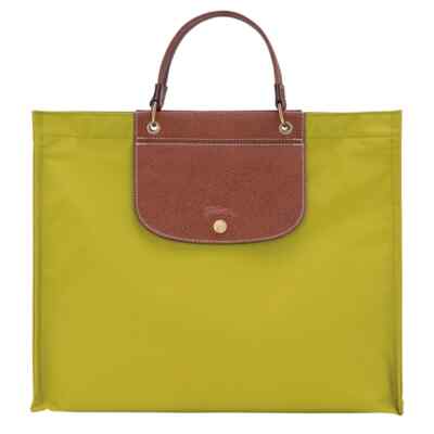 LONGCHAMP Cabas Longchamp L Tote Bag Veil Kiwi Canvas New