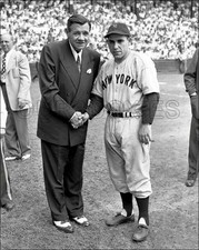 Babe Ruth Yogi Berra Photo 8X10 - 1947 New York Yankees