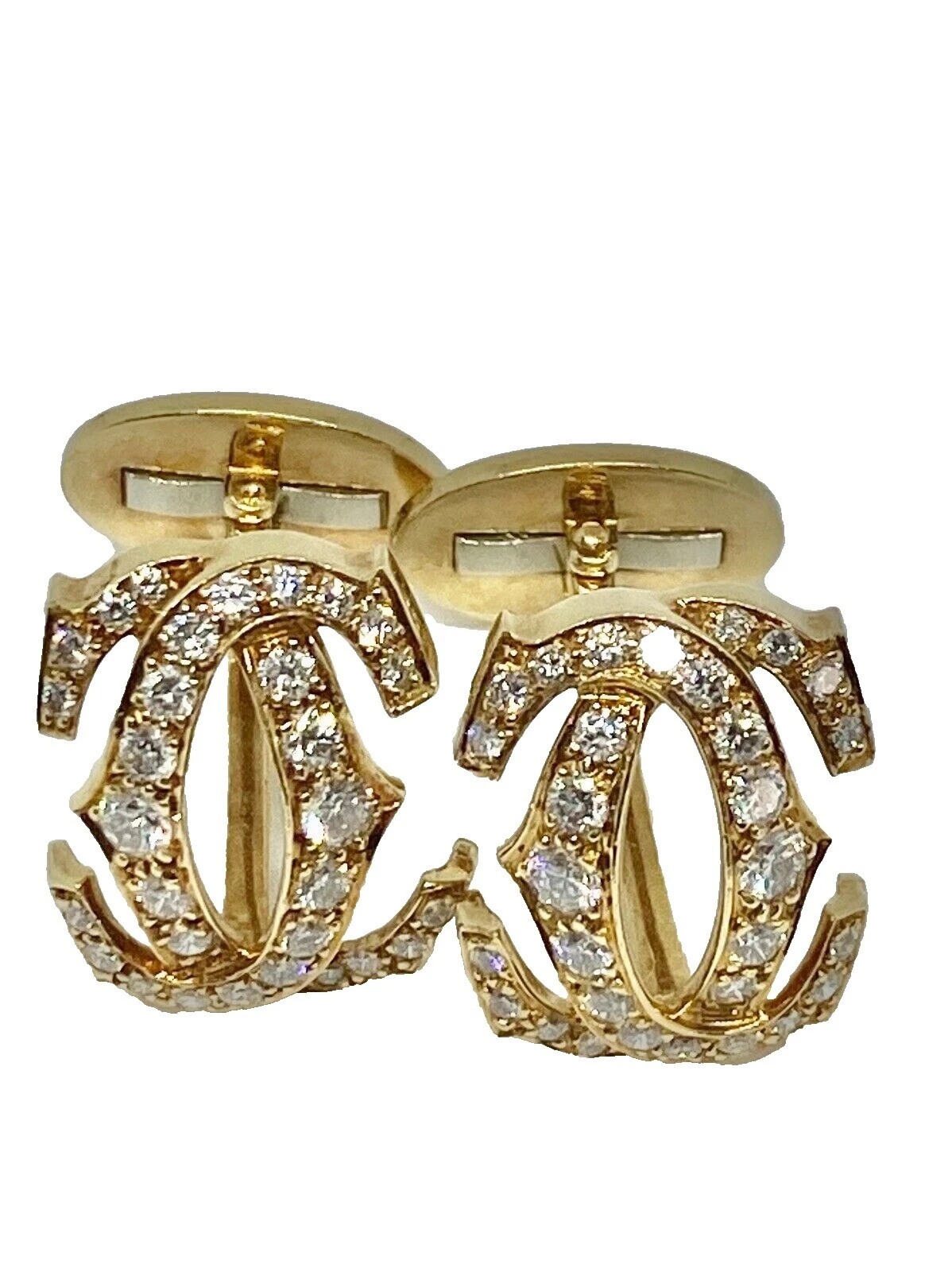 Gemelos Cartier de oro amarillo para hombre pureza de metal de 18 k