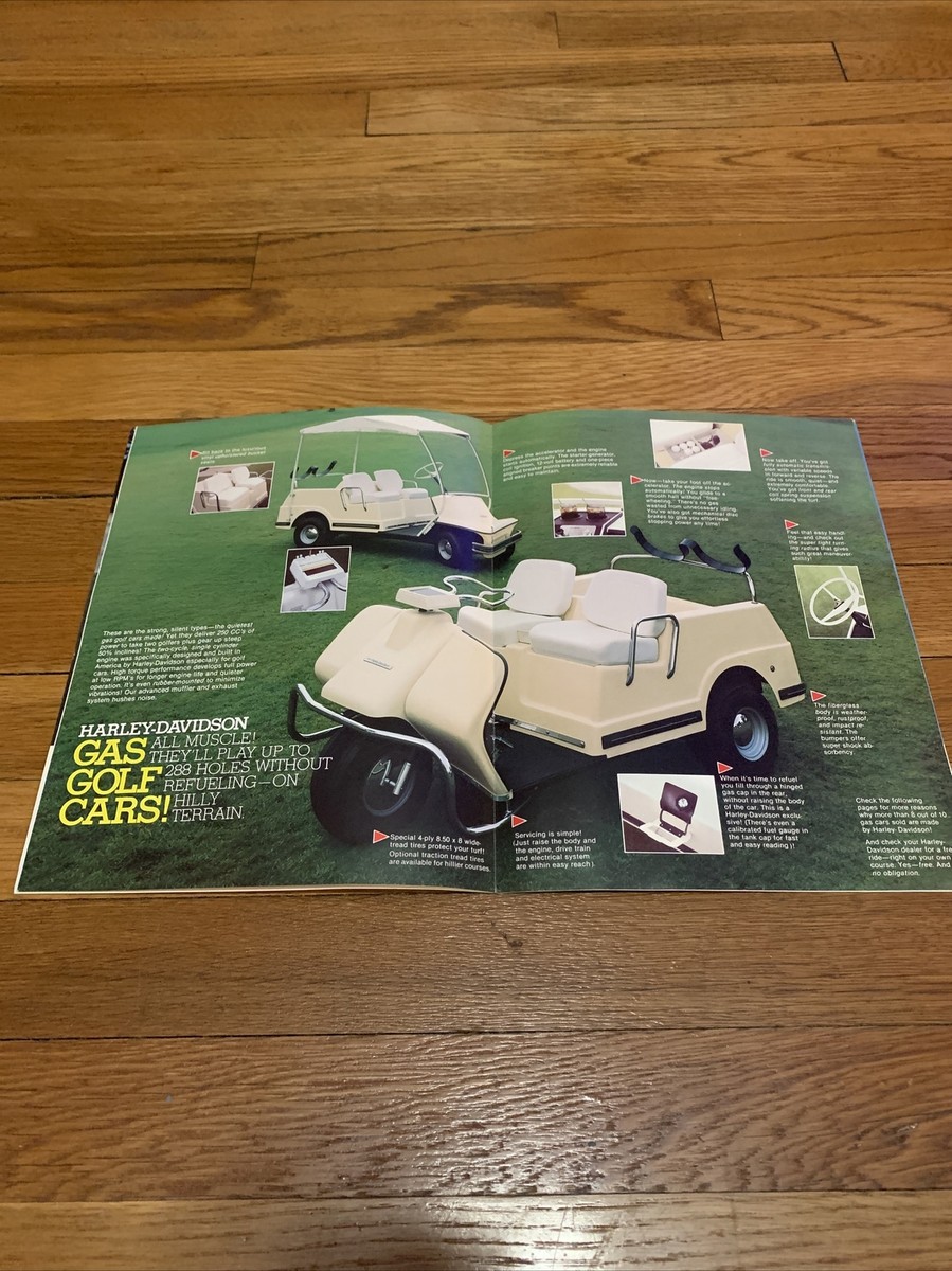 1978 Harley Davidson Gas / Electric Golf Cart Sales Brochure Spec