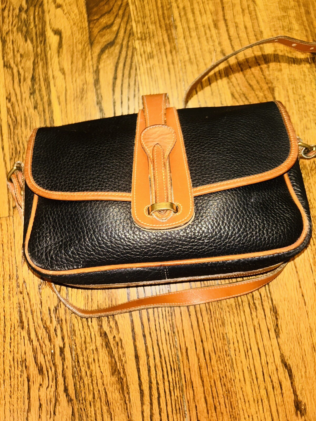 Vintage DOONEY & BOURKE Black Leather Crossbody Bag Purse AWL USA eBay