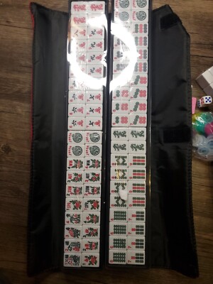 American Mahjong Set ZGME ,166 Premium White Tiles With Red Soft Bag And Mahjong Tile Set