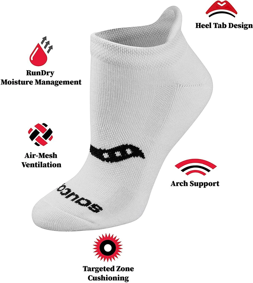 Calcetines deportivos Saucony Performance para mujer con lengüeta en el tacón Foto 2 de 3