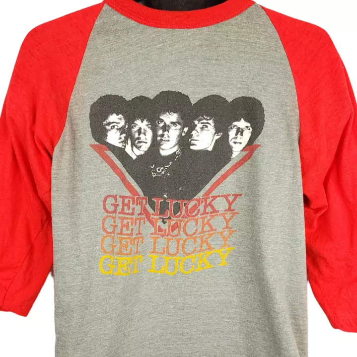 Loverboy T Shirt Vintage 80s 1981 Get Lucky Tour Raglan Tee Size Medium