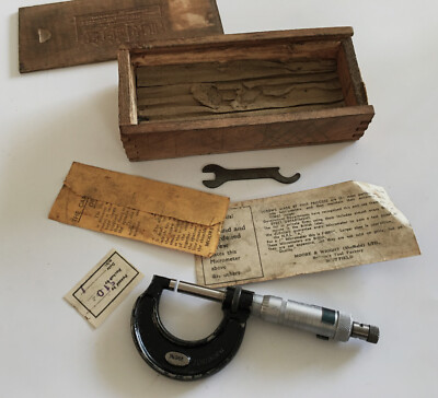 Vintage Boxed,  Moore & Wright  Micrometer No. 965